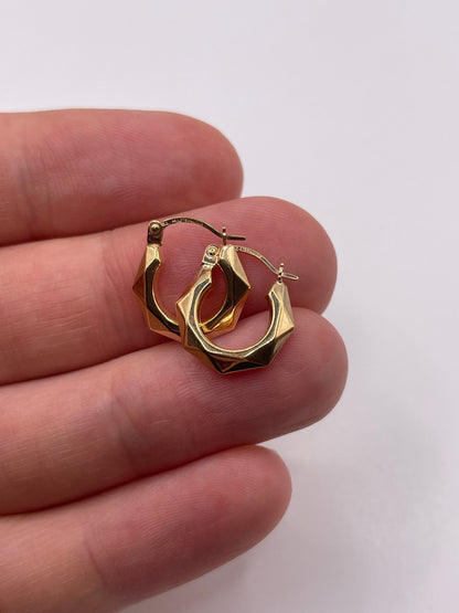 9ct gold creole earrings