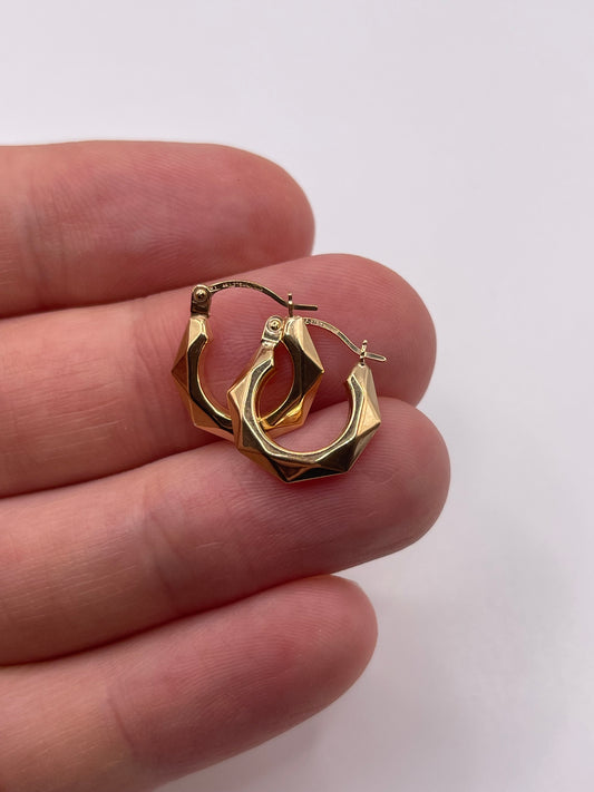 9ct gold creole earrings