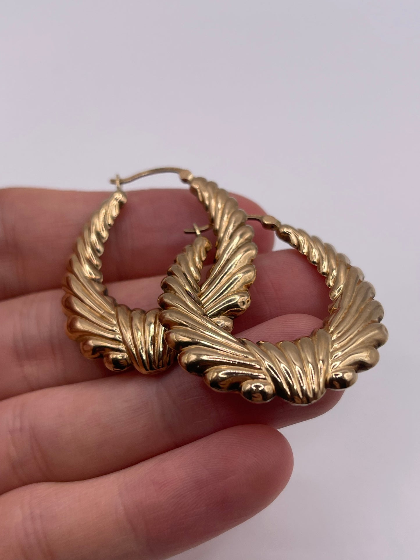 9ct gold creole earrings