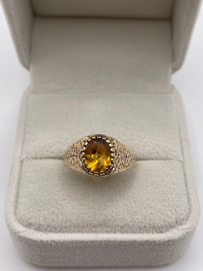 9ct gold citrine ring