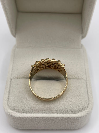 9ct gold keepers ring