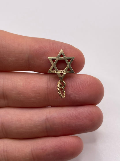 9ct gold star of David pendant