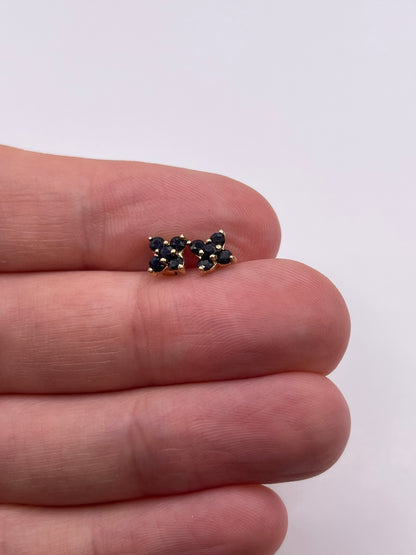9ct gold sapphire earrings
