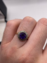 Load image into Gallery viewer, 18ct gold amethyst and diamond ring
