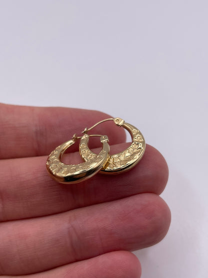 9ct gold creole earrings