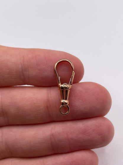 9ct rose gold dog clip 18