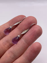 Load image into Gallery viewer, 18ct white gold amethyst and diamond earrings
