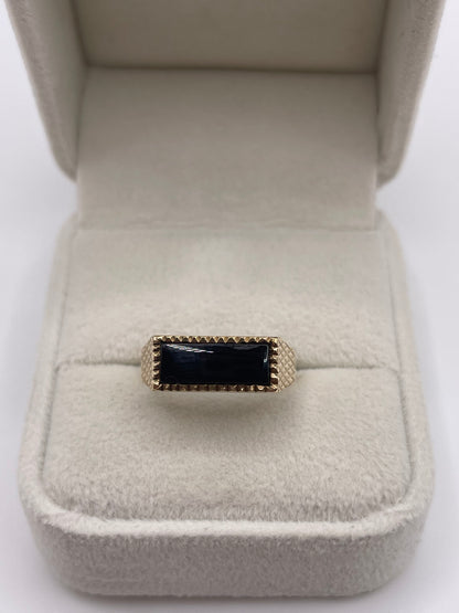 9ct gold onyx signet ring