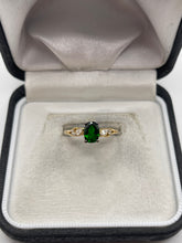 Load image into Gallery viewer, 9ct gold diopside and zircon ring
