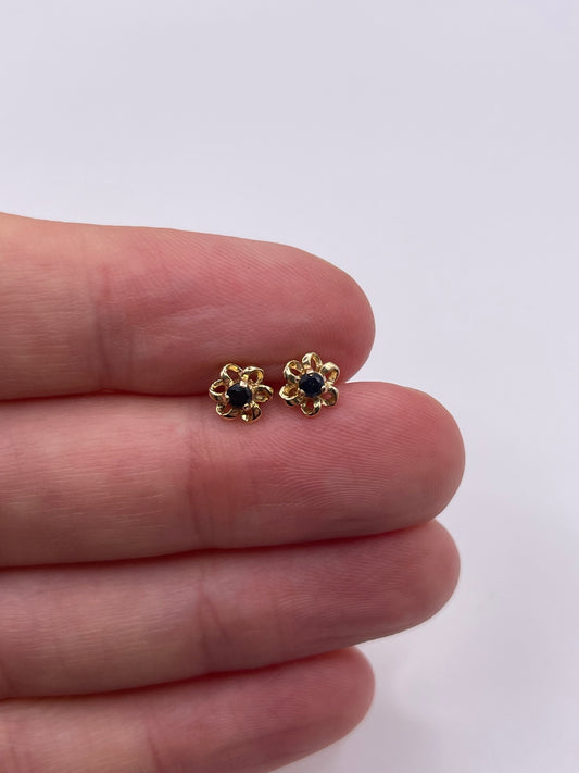 9ct gold sapphire earrings