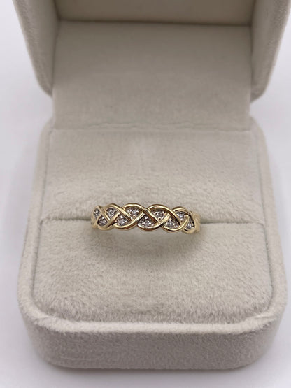 9ct gold diamond ring