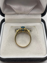 Load image into Gallery viewer, 9ct gold topaz and diamond ring
