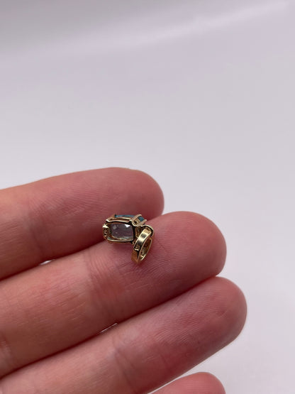 9ct gold topaz and diamond pendant