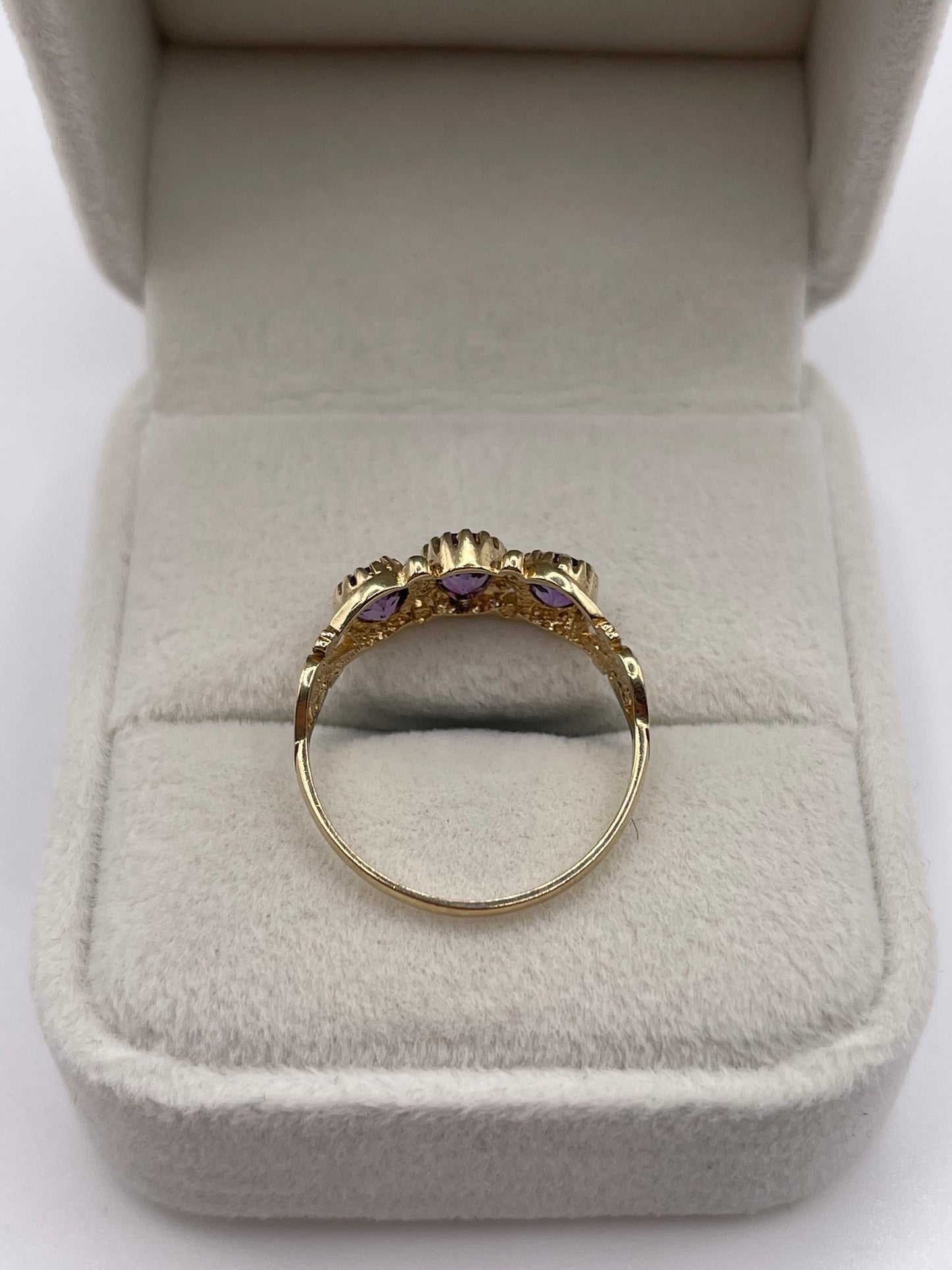 9ct gold amethyst ring