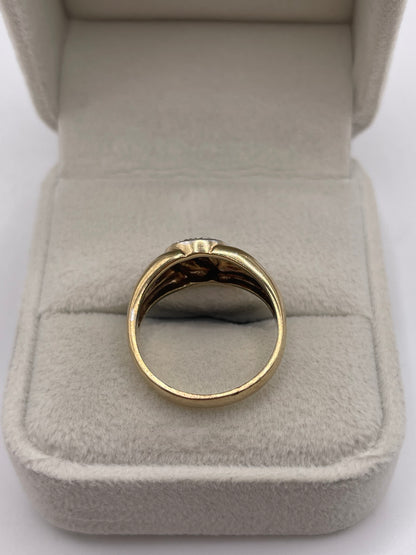 9ct gold diamond cluster ring