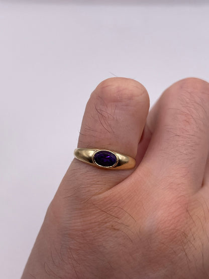 9ct gold amethyst ring