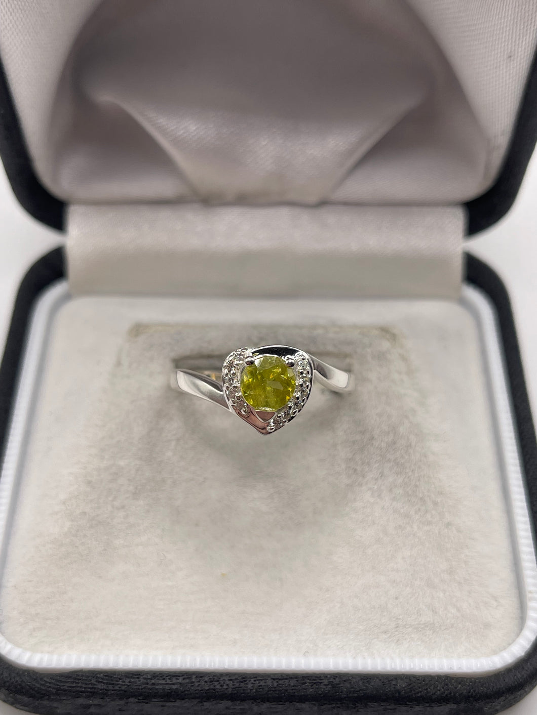 Silver sphene ring