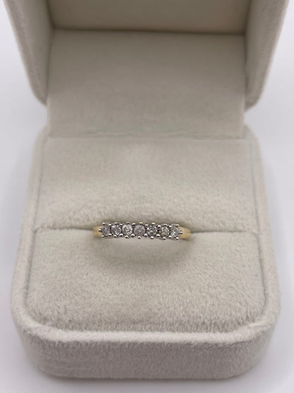 9ct gold 35 point diamond ring