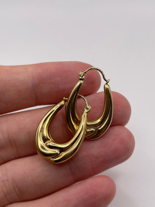 9ct gold creole earrings