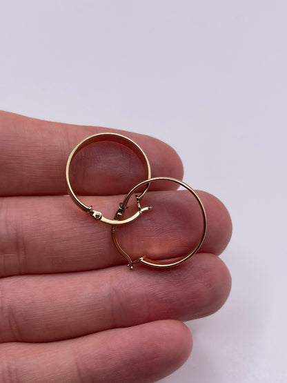 9ct rose gold creole earrings