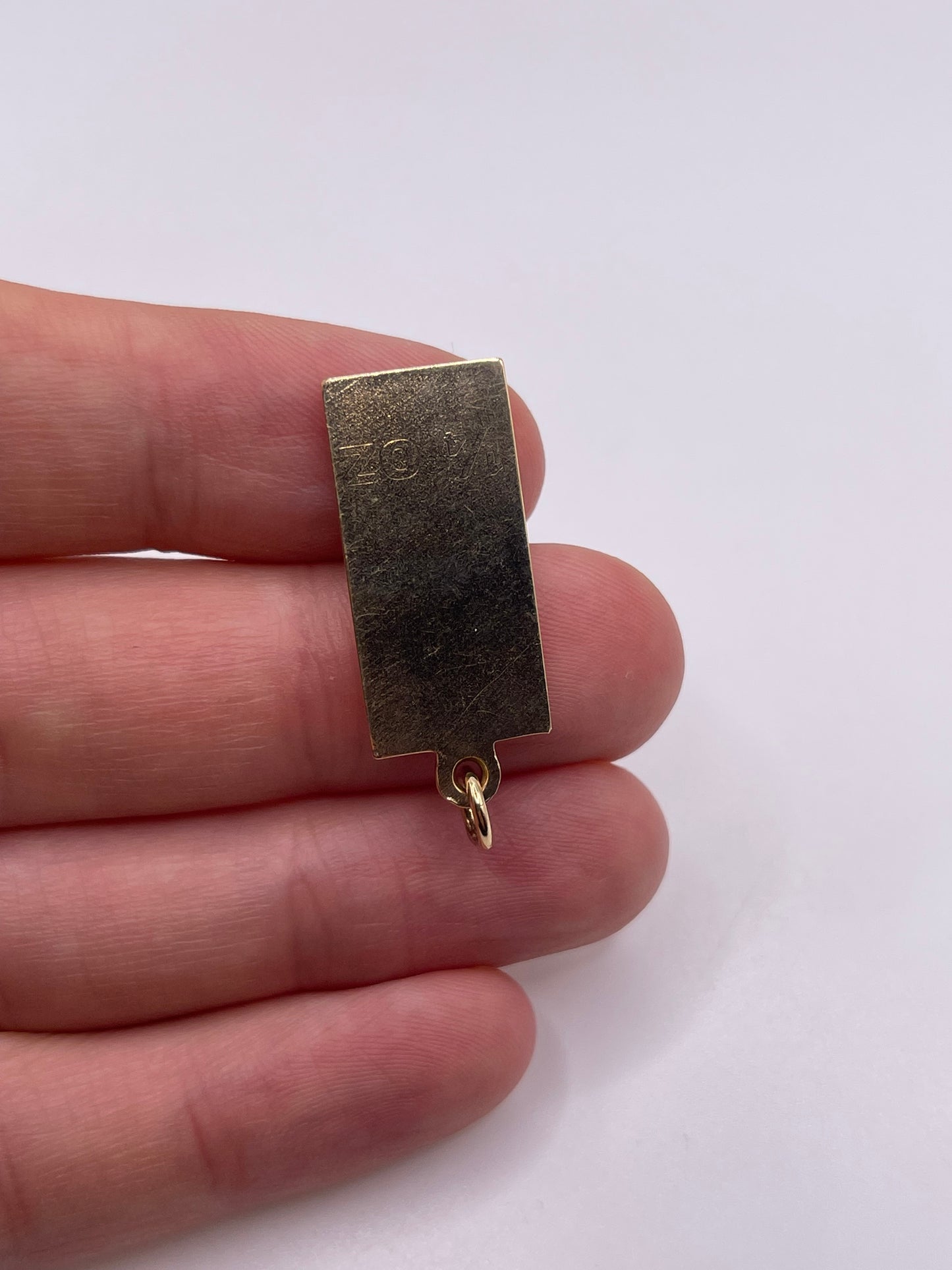 9ct gold ingot pendant