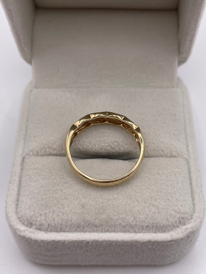 9ct gold sapphire and diamond ring