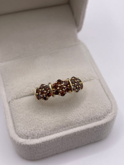 9ct gold diamond cluster ring