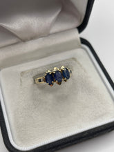 Load image into Gallery viewer, 9ct gold sapphire and diamond ring
