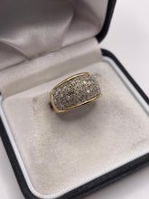 Load image into Gallery viewer, 9ct gold 1ct diamond cluster ring
