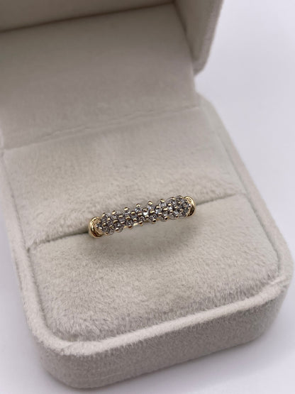 9ct gold diamond cluster ring