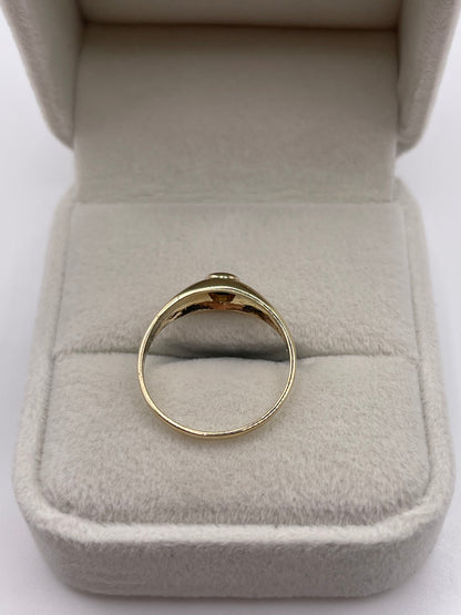 9ct gold sapphire gypsy ring