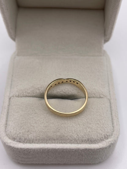 9ct gold diamond ring