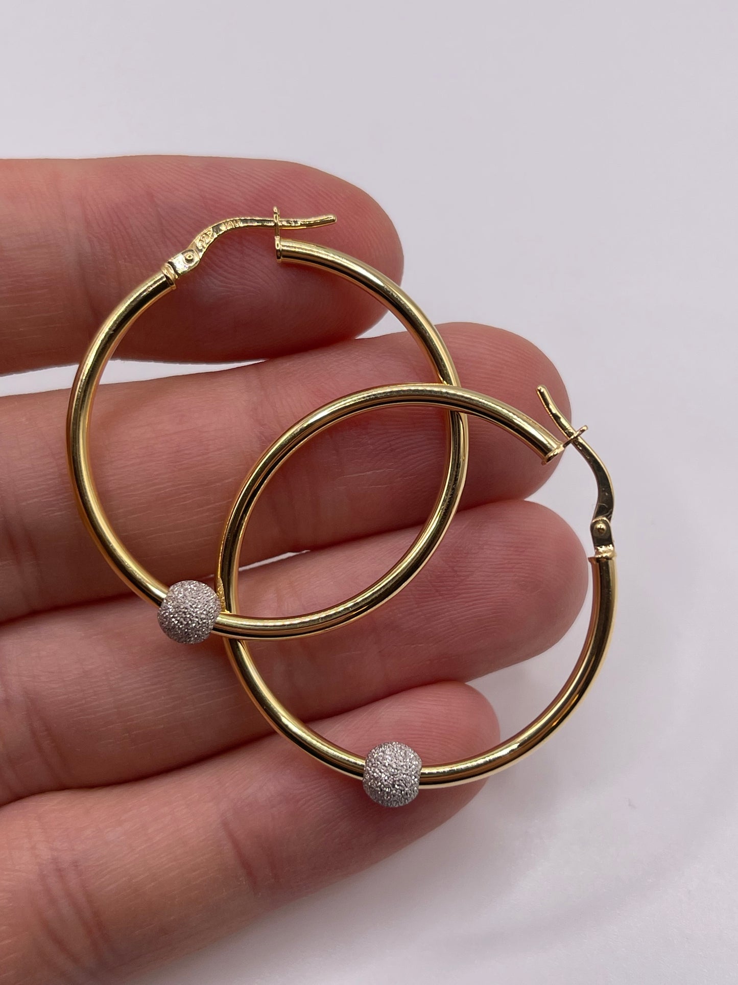 9ct gold creole earrings