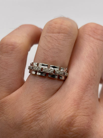 9ct white gold diamond ring