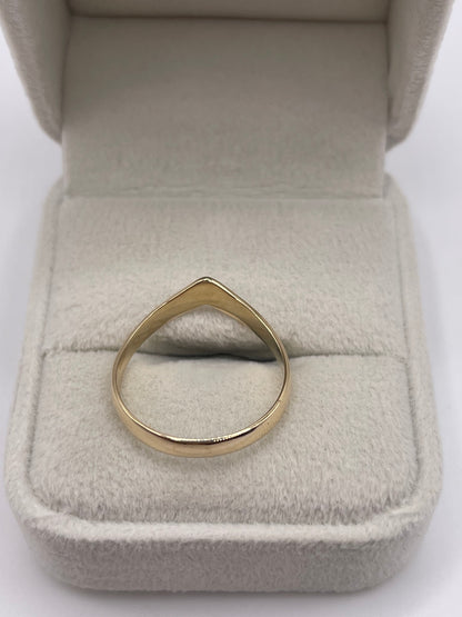 9ct gold wishbone ring