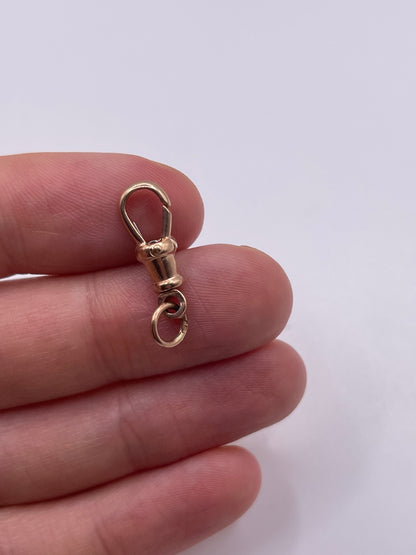 9ct rose gold swivel dog clip 5