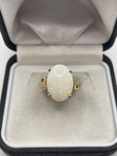 Load image into Gallery viewer, 9ct gold opal and zircon ring
