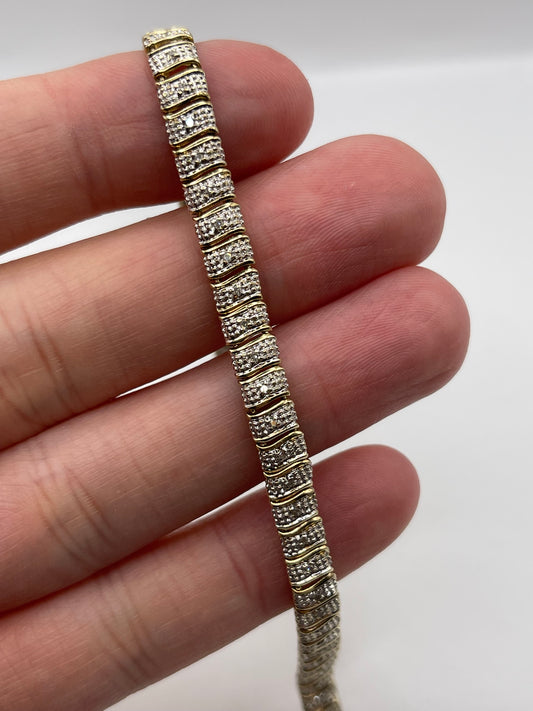 9ct gold diamond bracelet