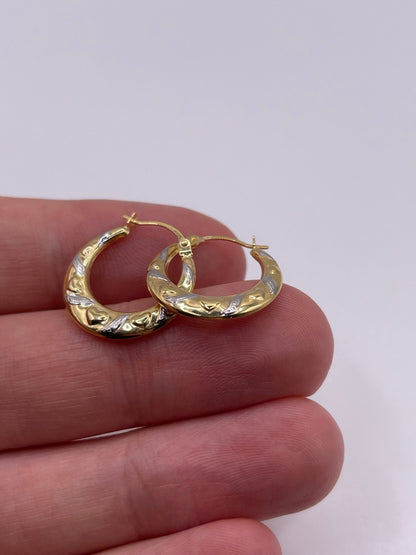 9ct gold creole earrings