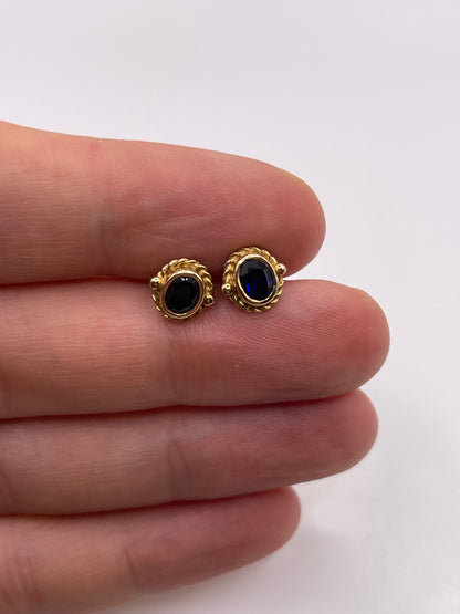 9ct gold sapphire earrings