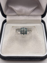 Load image into Gallery viewer, 9ct white gold alexandrite cluster ring
