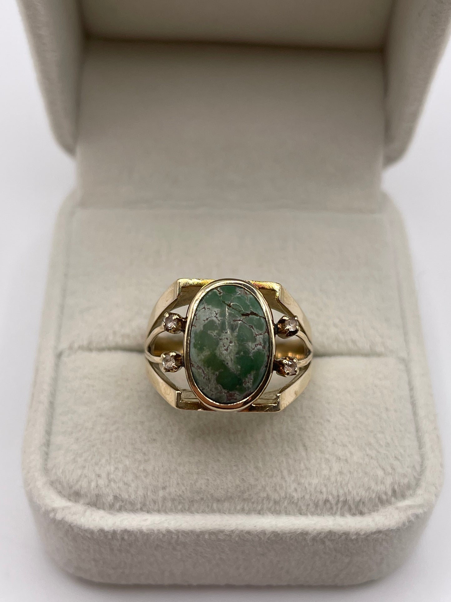 9ct gold turquoise ring