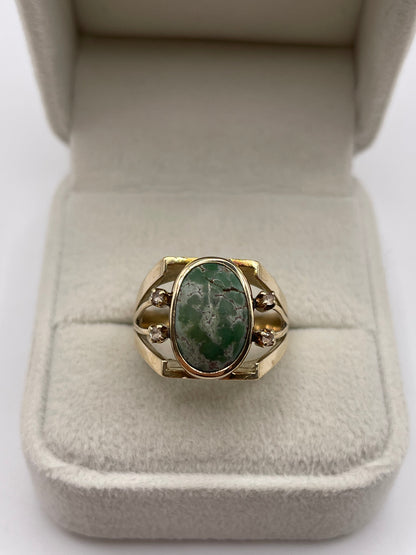 9ct gold turquoise ring
