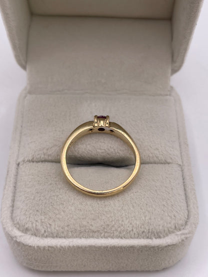 9ct gold ruby and diamond ring
