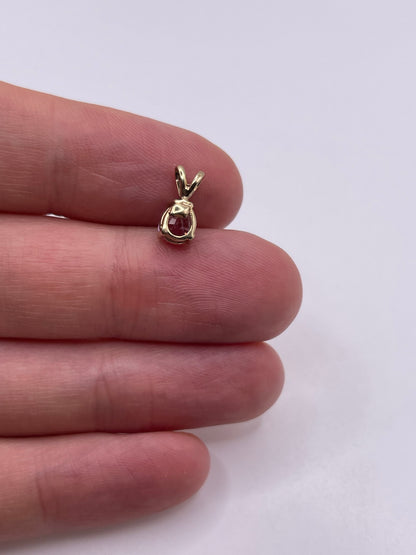 9ct gold kunzite pendant