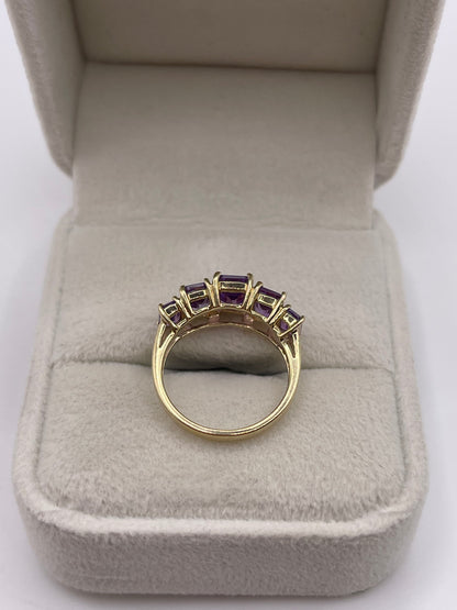 9ct gold amethyst ring