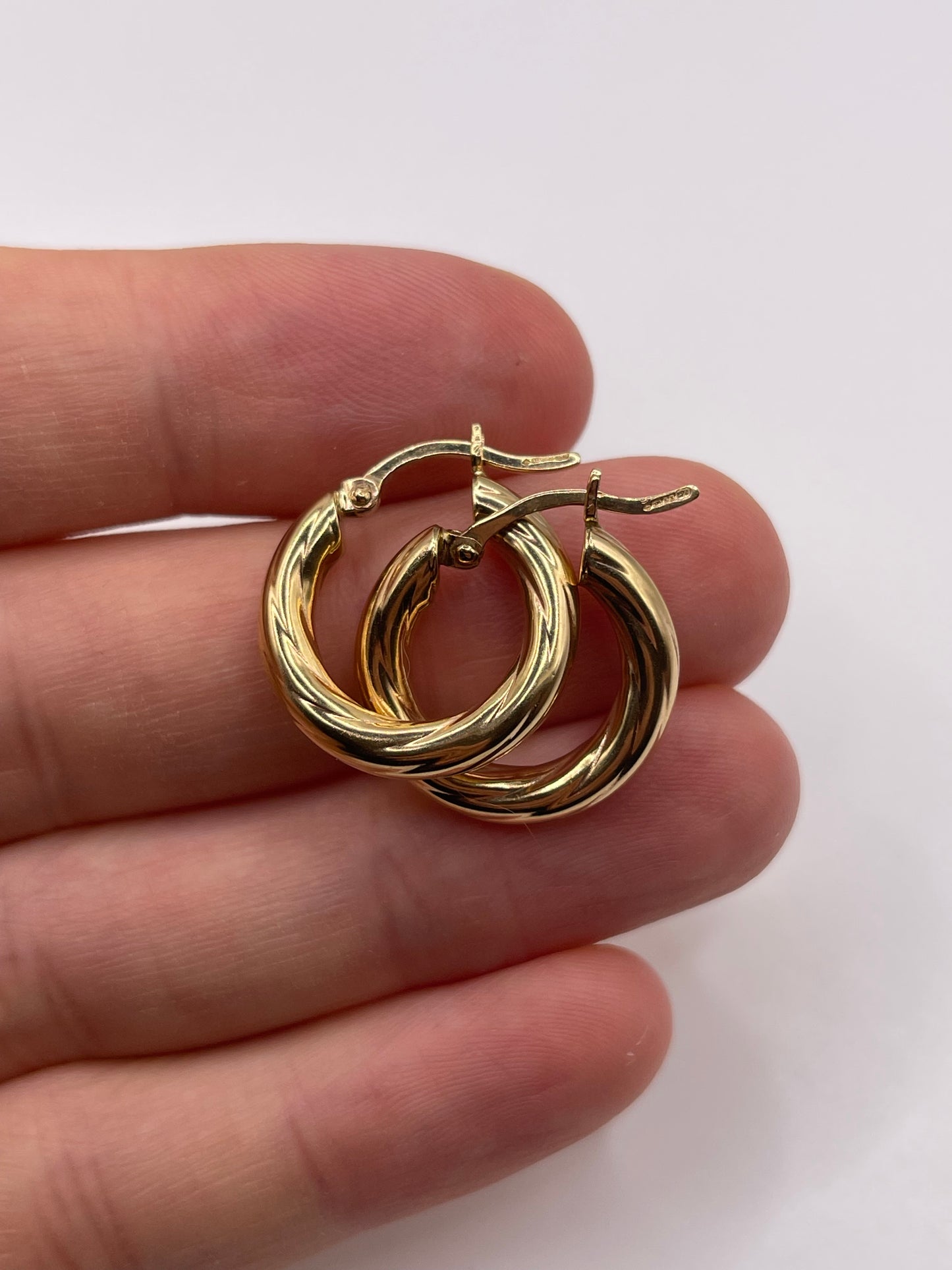 9ct gold creole earrings