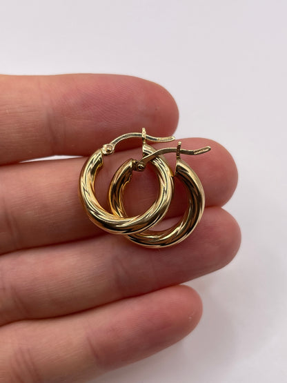 9ct gold creole earrings