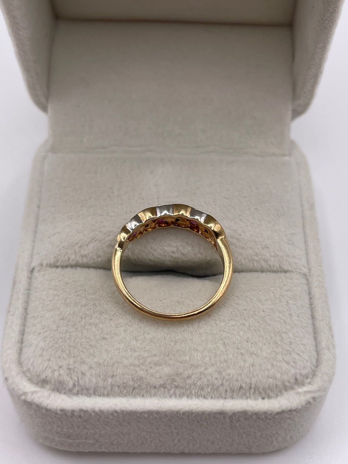 9ct gold ruby and diamond ring