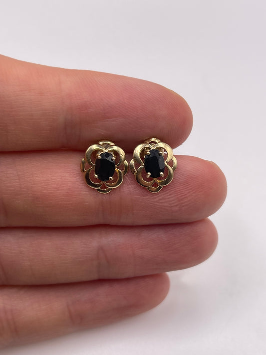 9ct gold sapphire earrings